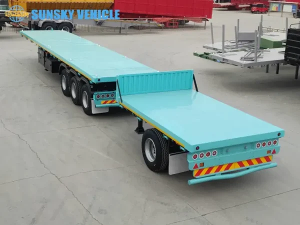 flatbed trailer with dangler trailer