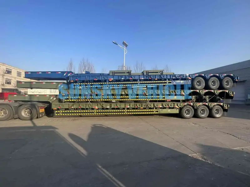 lowbed semi-trailer shipment