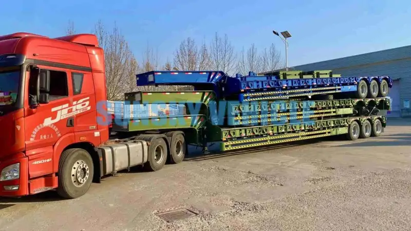 lowbed semi-trailer shipment