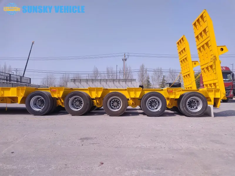 100 Tons 10 Axles Lowbed Semi-trailer axle and suspension