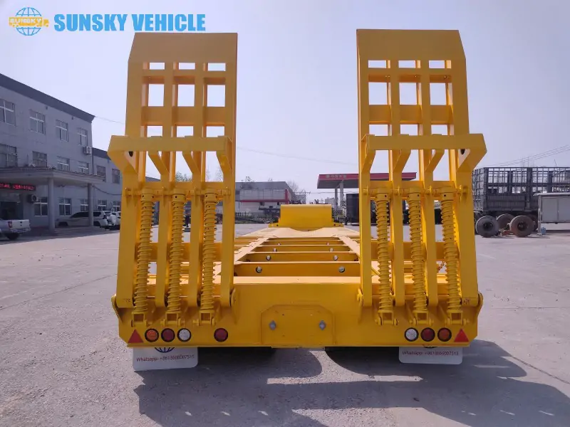 100 Tons 10 Axles Lowbed Semi-trailer tail structure