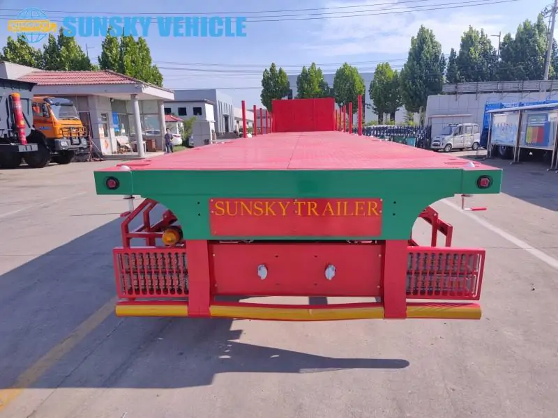 3-Axle Flatbed Trailer tail structure