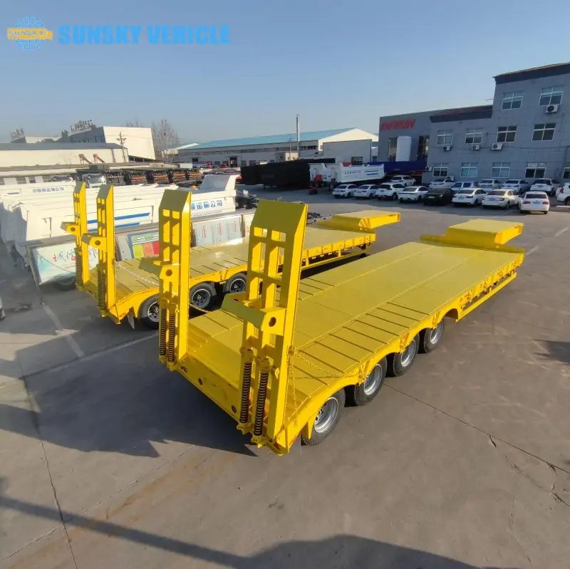 4 Axle Low Bed Trailer complete trailer