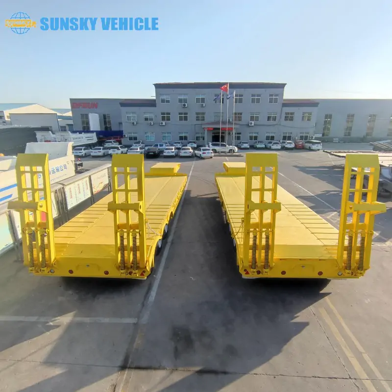 4 Axle Low Bed Trailer tail structure