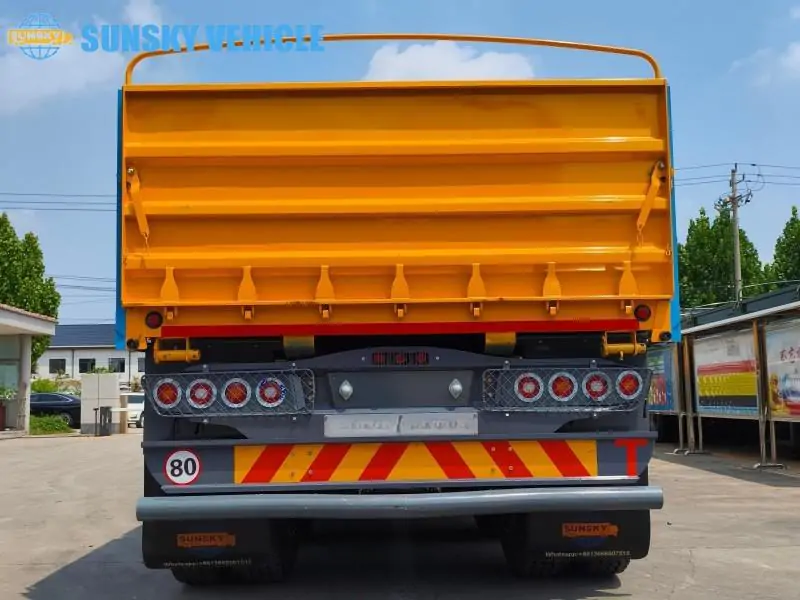 Cargo Trailer with Side Opening tail structure