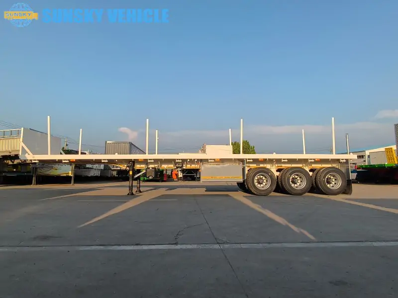 Flatbed Lorry Trailer side view