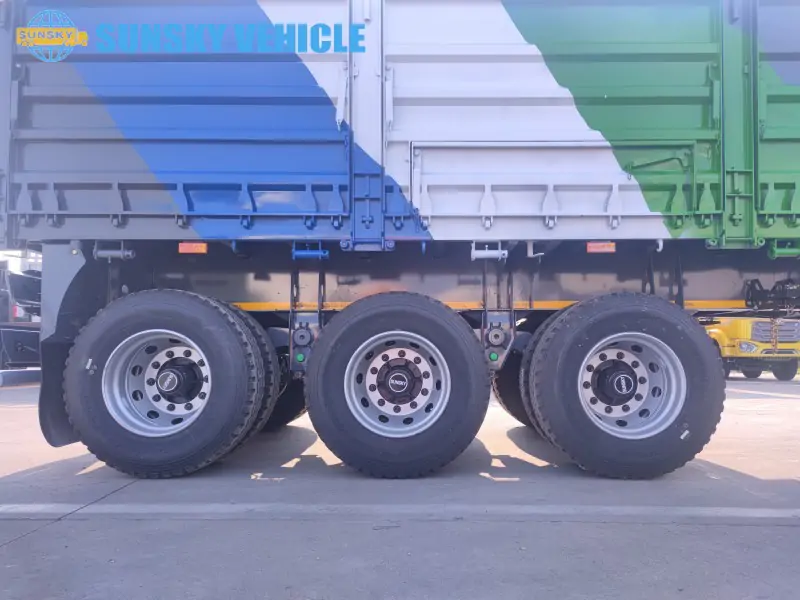 open side trailer axle and suspension