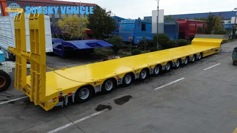 10 Axles Extendable Lowboy Trailer