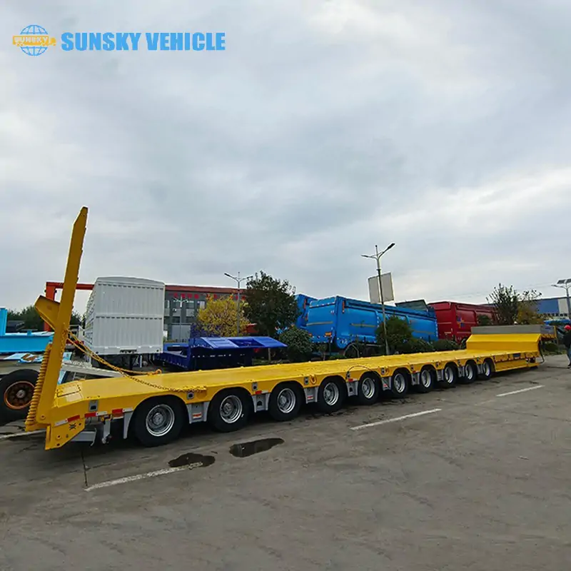 10 Axles Extendable Lowboy Trailer