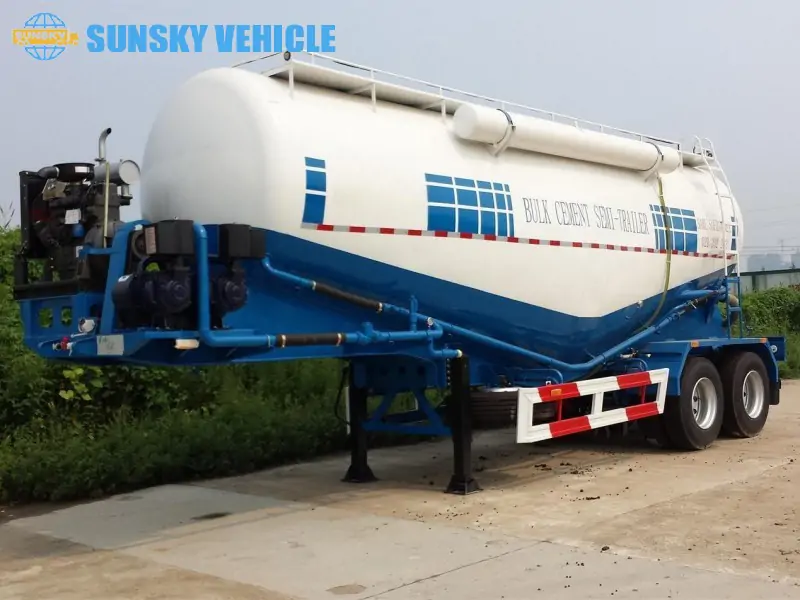 2-axles-Bulk-Cement-Trailer