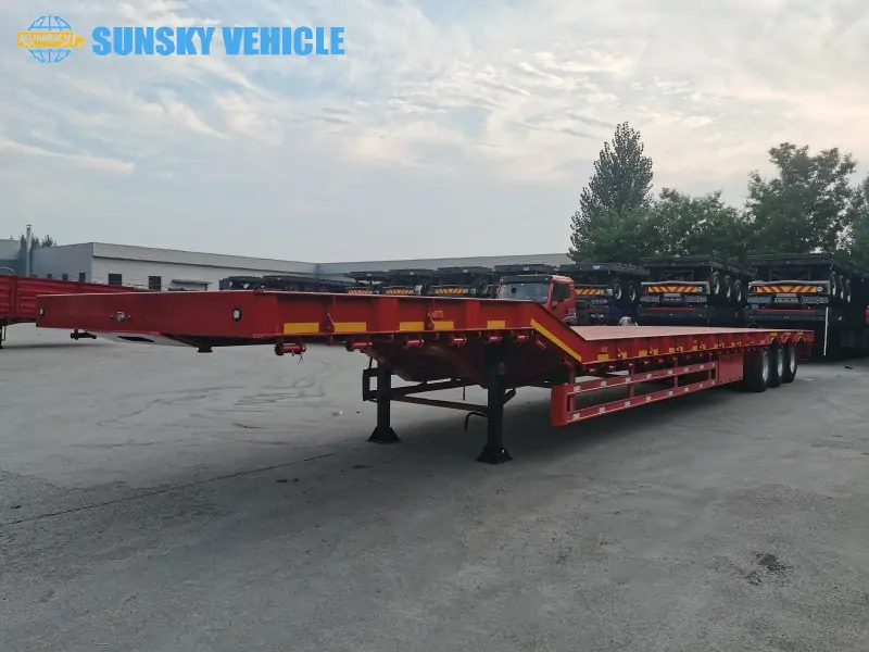 Lowboy Gooseneck Trailer for Equipment chassis