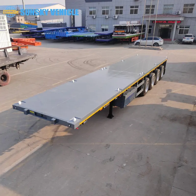 12.5m-Flatbed-Container-Trailer